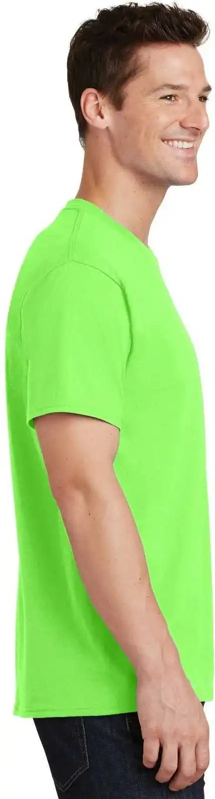 Port &amp; Company Pc54t Tall Core Cotton Tee Neon Green