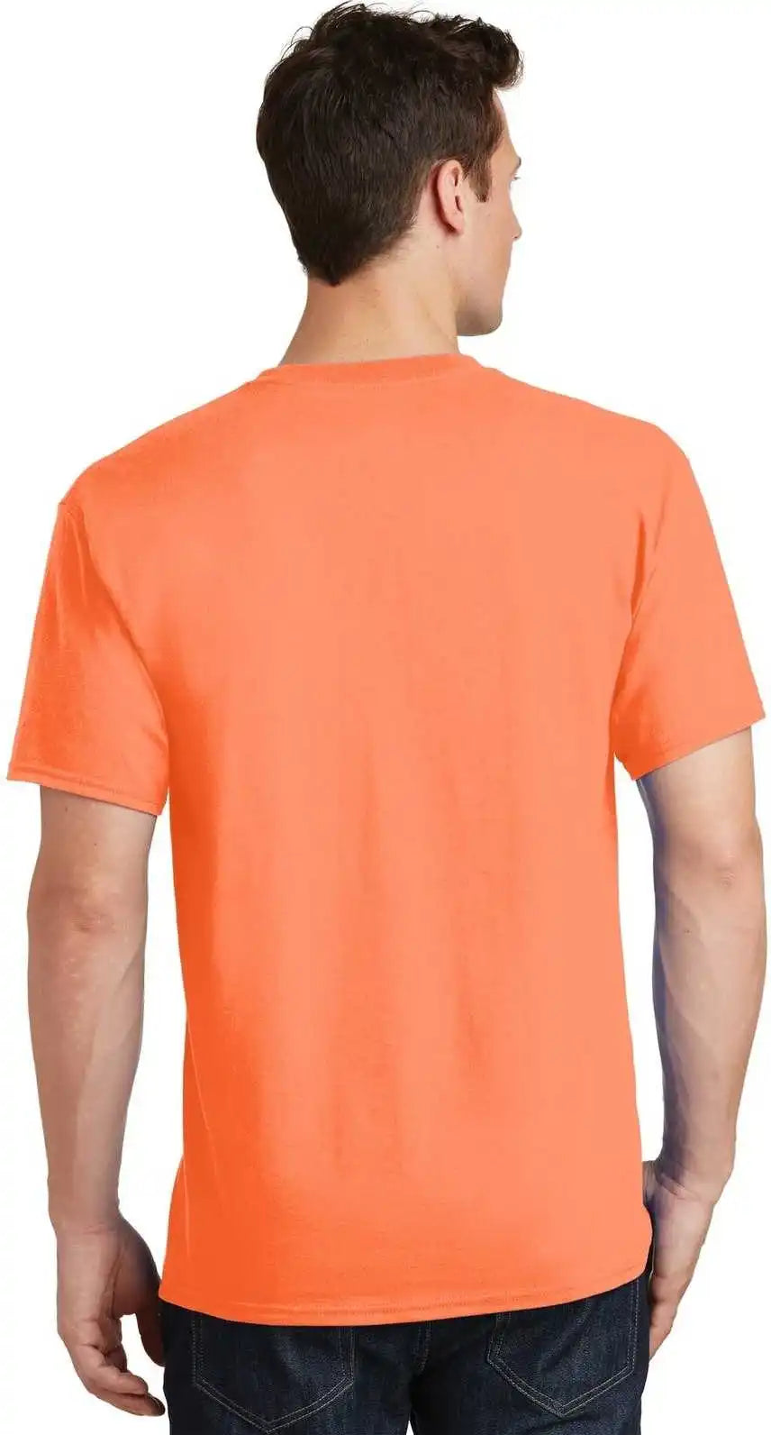 Port & Company Pc54t Tall Core Cotton Tee Neon Orange