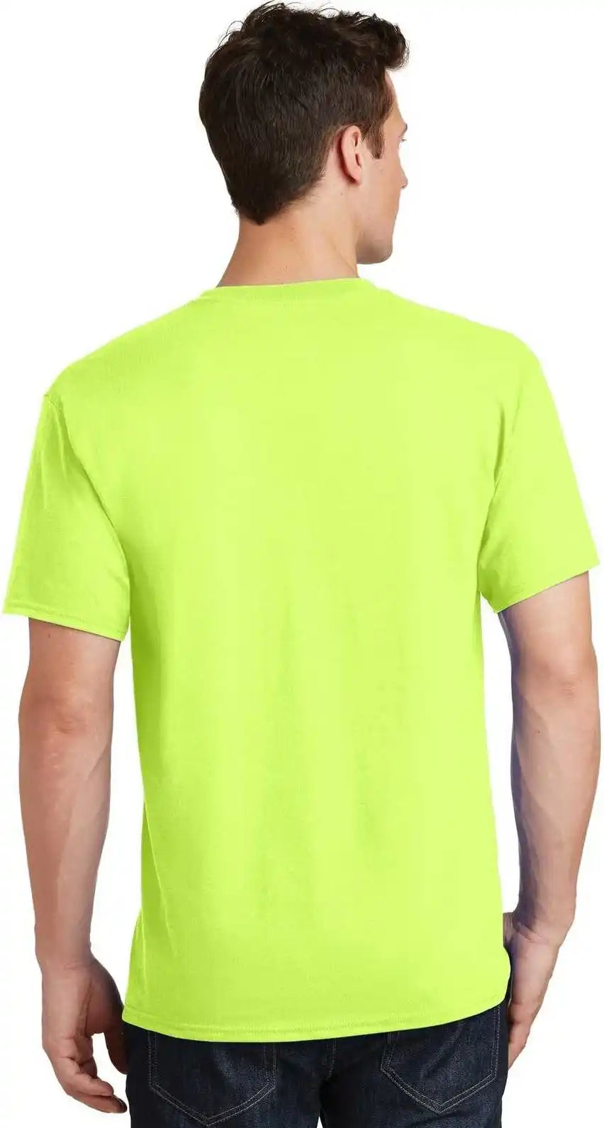 Port & Company Pc54t Tall Core Cotton Tee Neon Yellow
