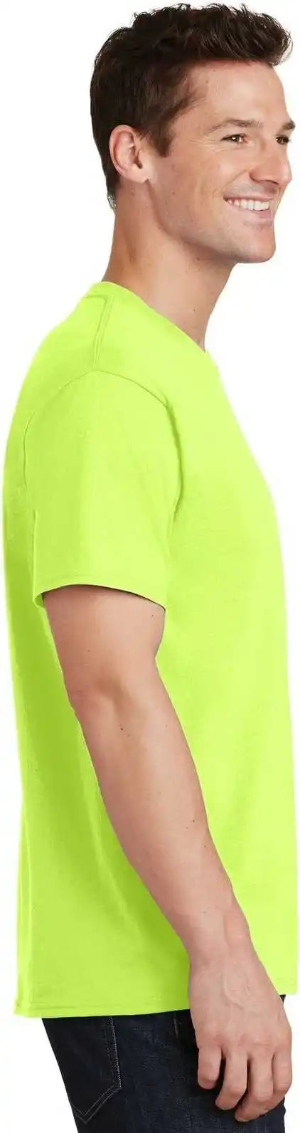 Port &amp; Company Pc54t Tall Core Cotton Tee Neon Yellow