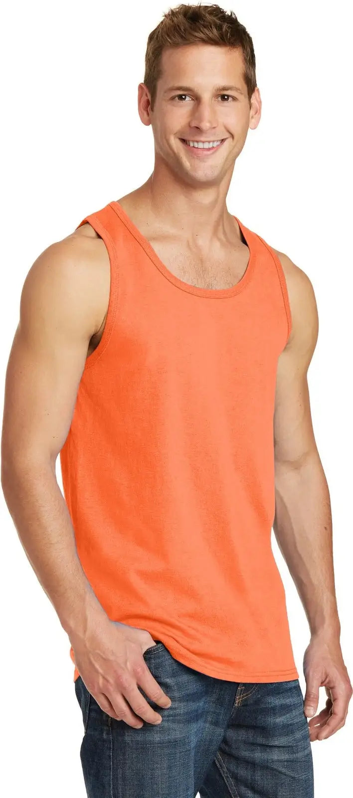 Port & Company Pc54tt co Core Cotton Tank Top - Neon Orange