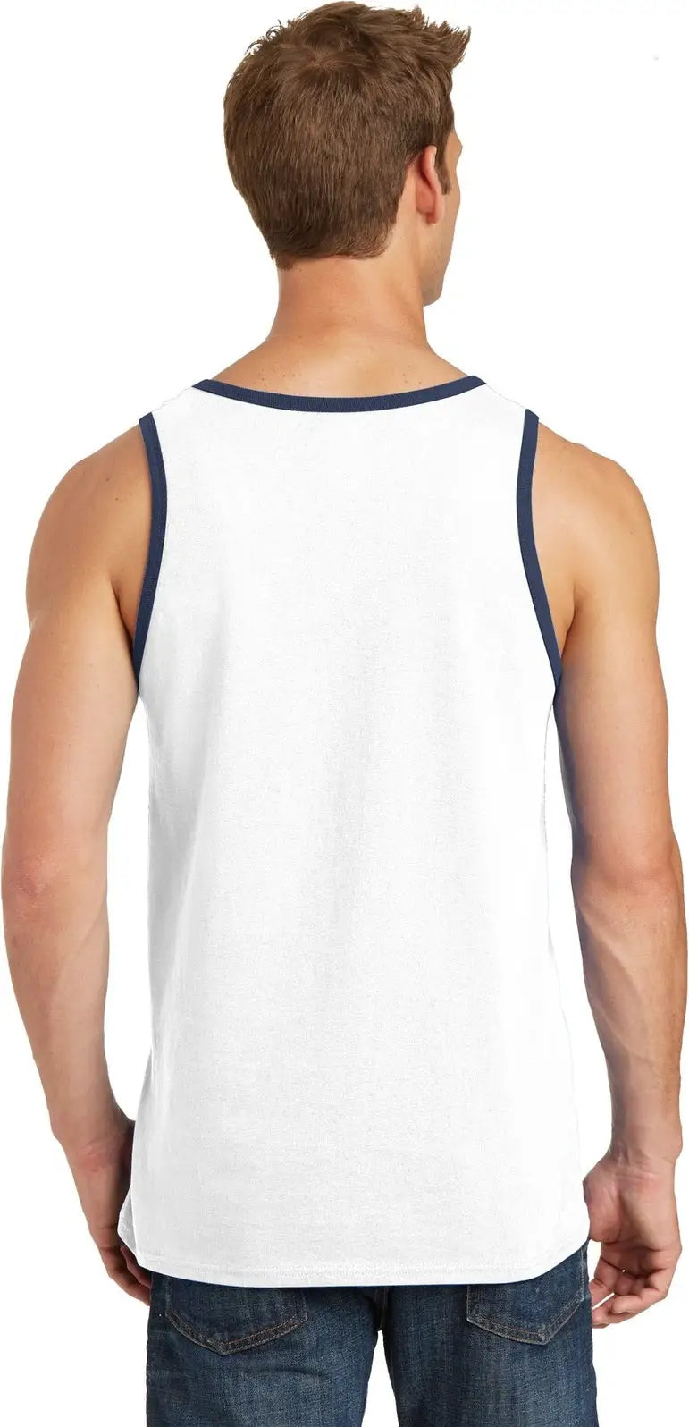 Port & Company Pc54tt co Core Cotton Tank Top - White Navy