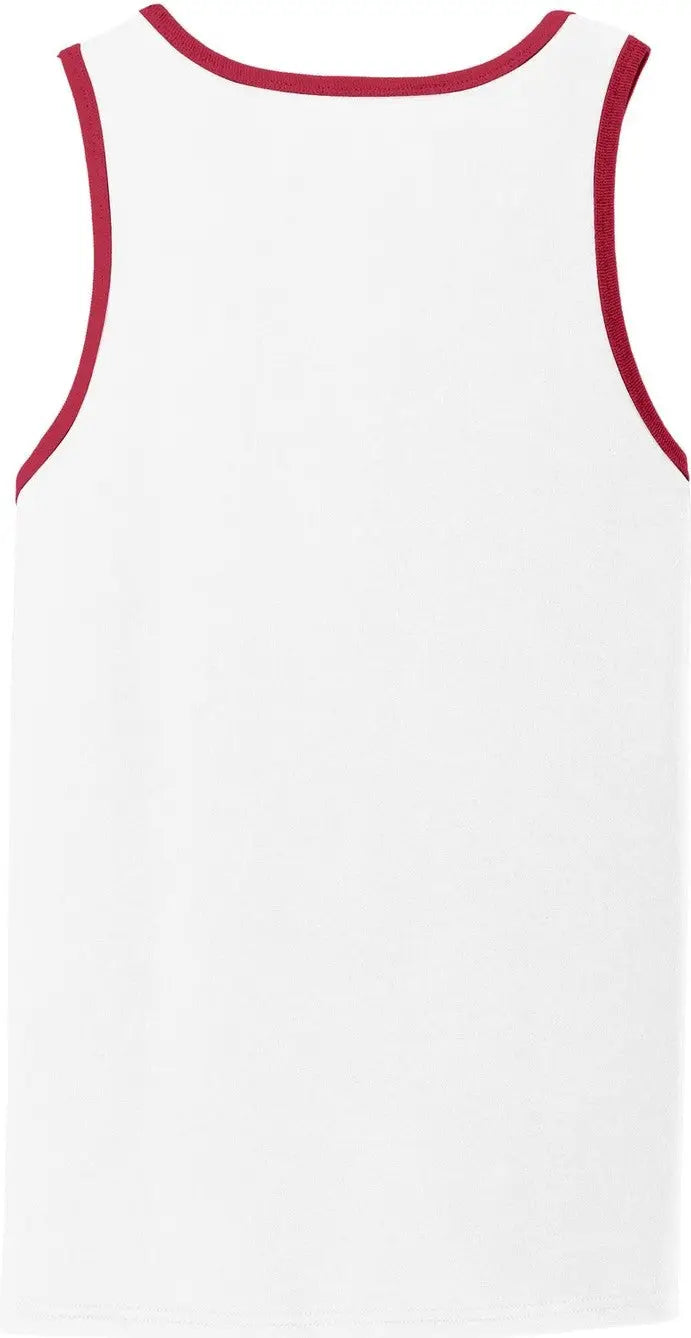 Port & Company Pc54tt co Core Cotton Tank Top - White Red - White/ / Adult s