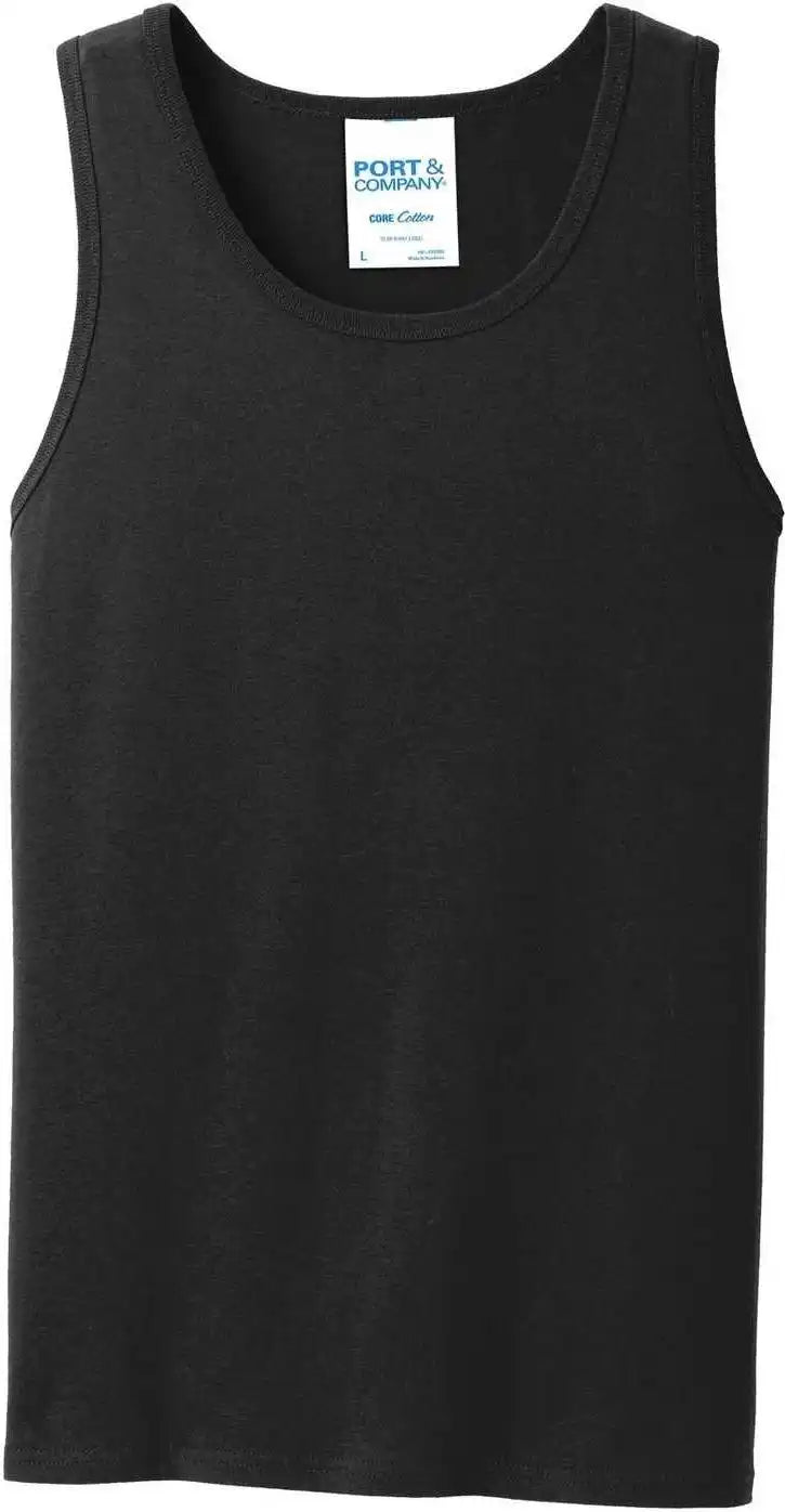 Port &amp; Company Pc54tt Core Cotton Tank Top Jet Black