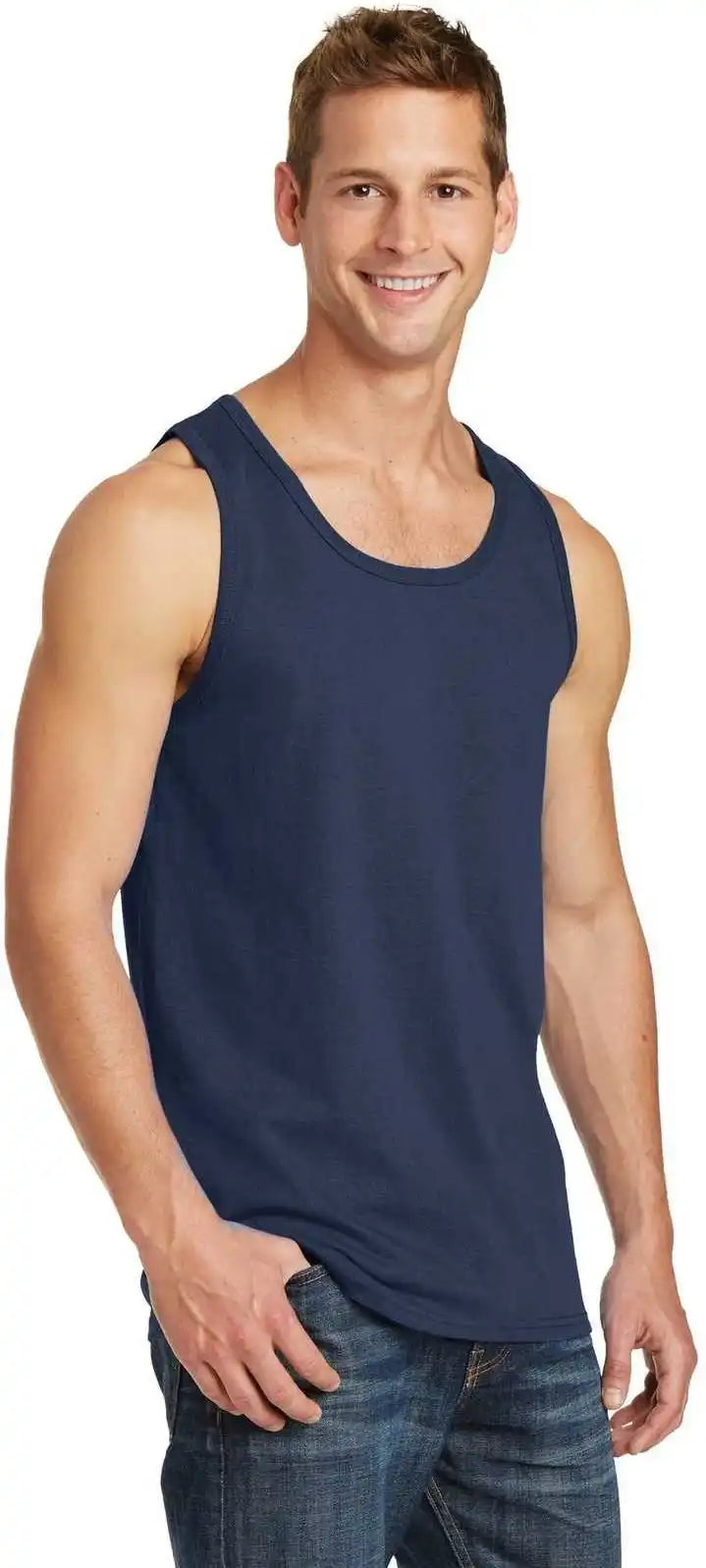 Port &amp; Company Pc54tt Core Cotton Tank Top Navy