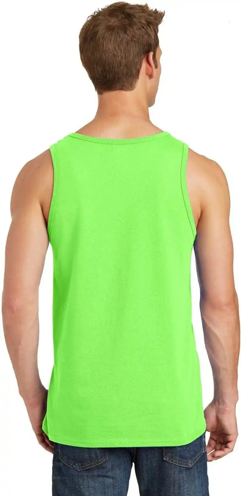 Port &amp; Company Pc54tt Core Cotton Tank Top Neon Green