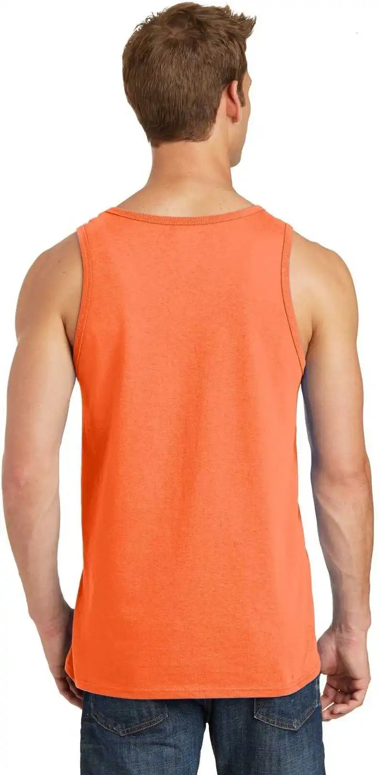 Port &amp; Company Pc54tt Core Cotton Tank Top Neon Orange