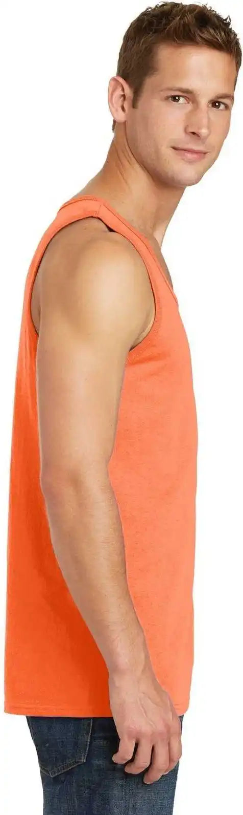 Port &amp; Company Pc54tt Core Cotton Tank Top Neon Orange