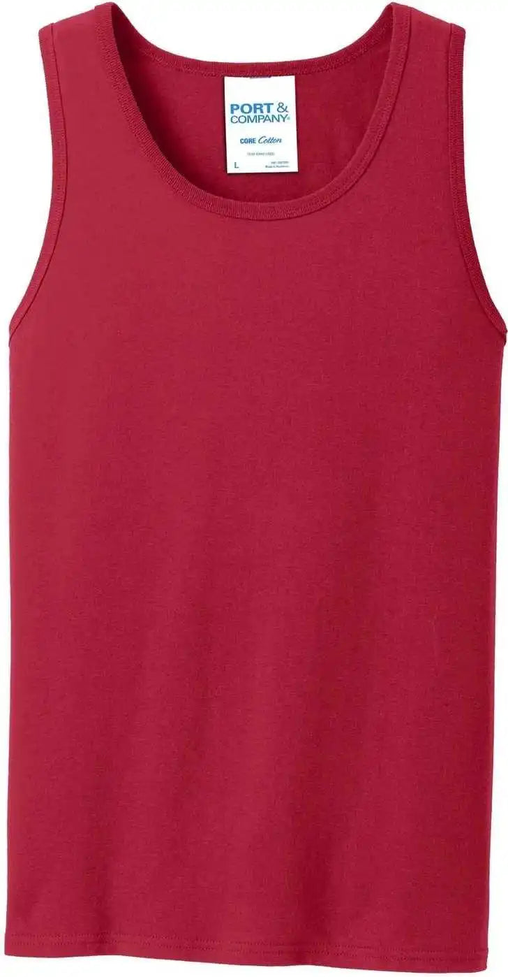 Port &amp; Company Pc54tt Core Cotton Tank Top Red