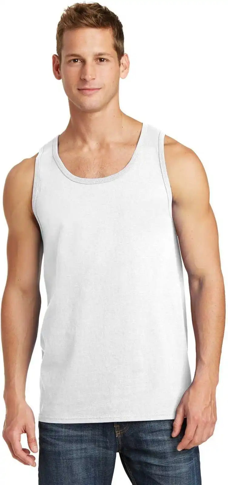 Port &amp; Company Pc54tt Core Cotton Tank Top White