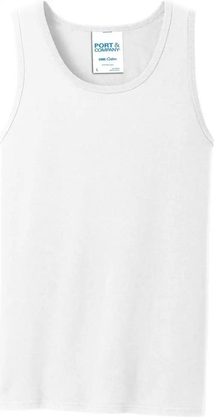 Port &amp; Company Pc54tt Core Cotton Tank Top White