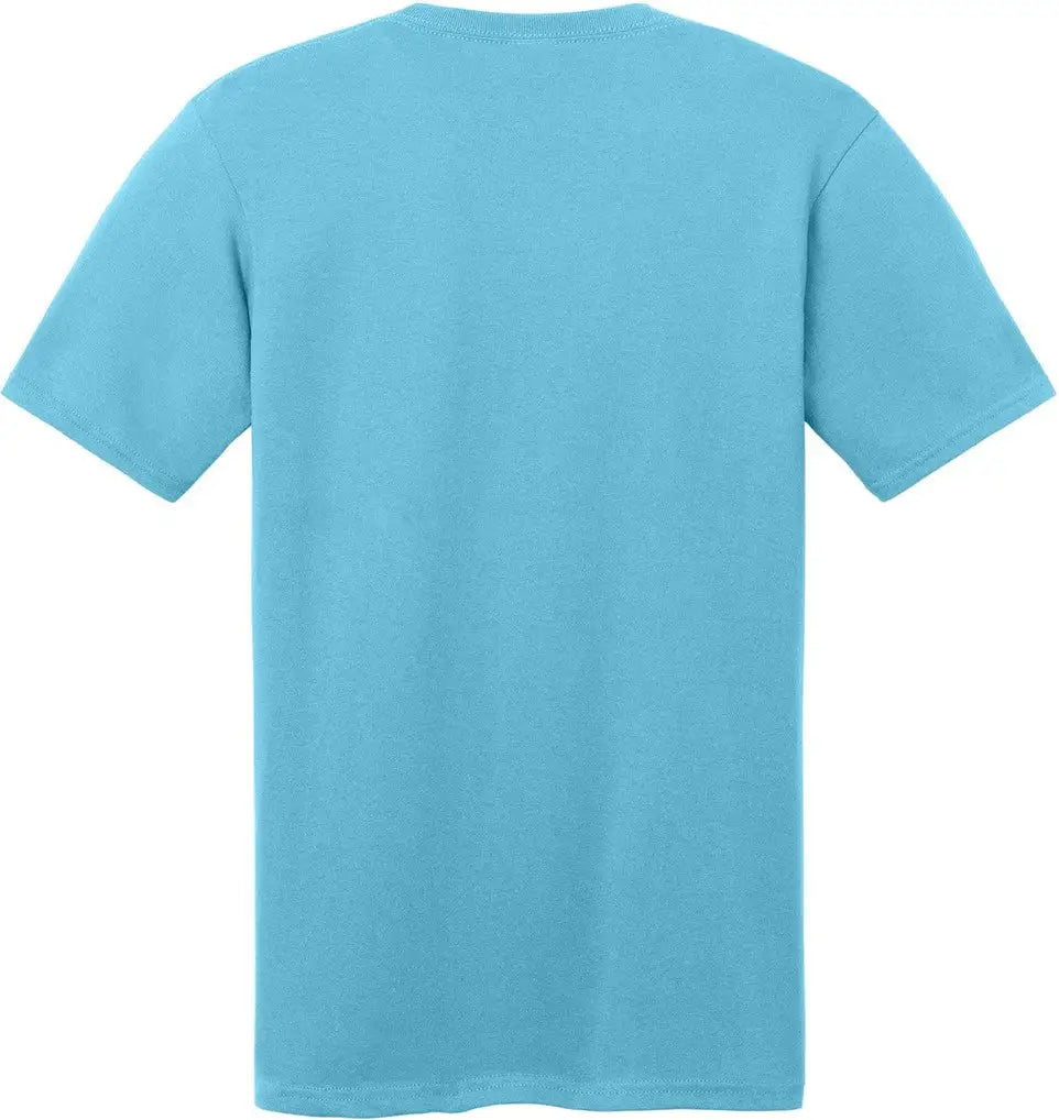 Port & Company Pc54v co Core Cotton V-neck Tee - Aquatic Blue - Adult s