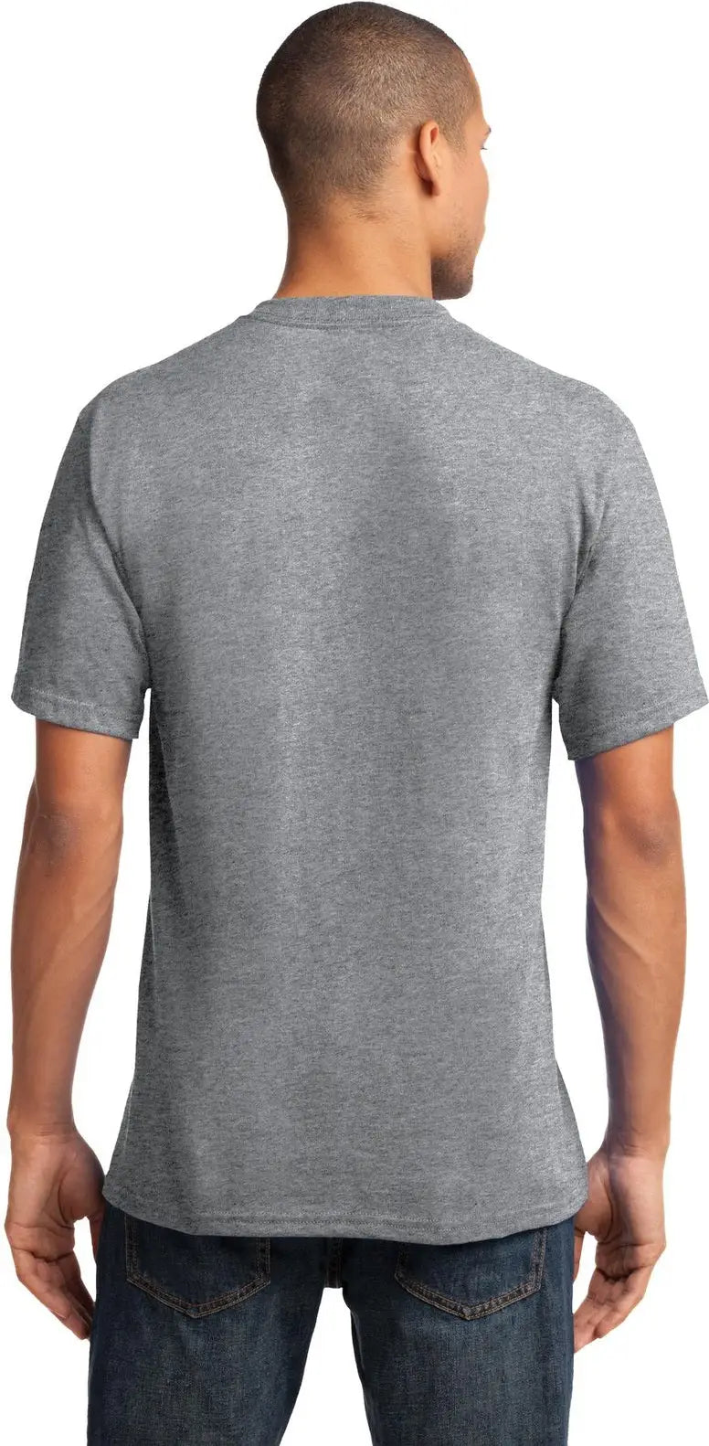 Port & Company Pc54v co Core Cotton V-neck Tee - Athletic Heather