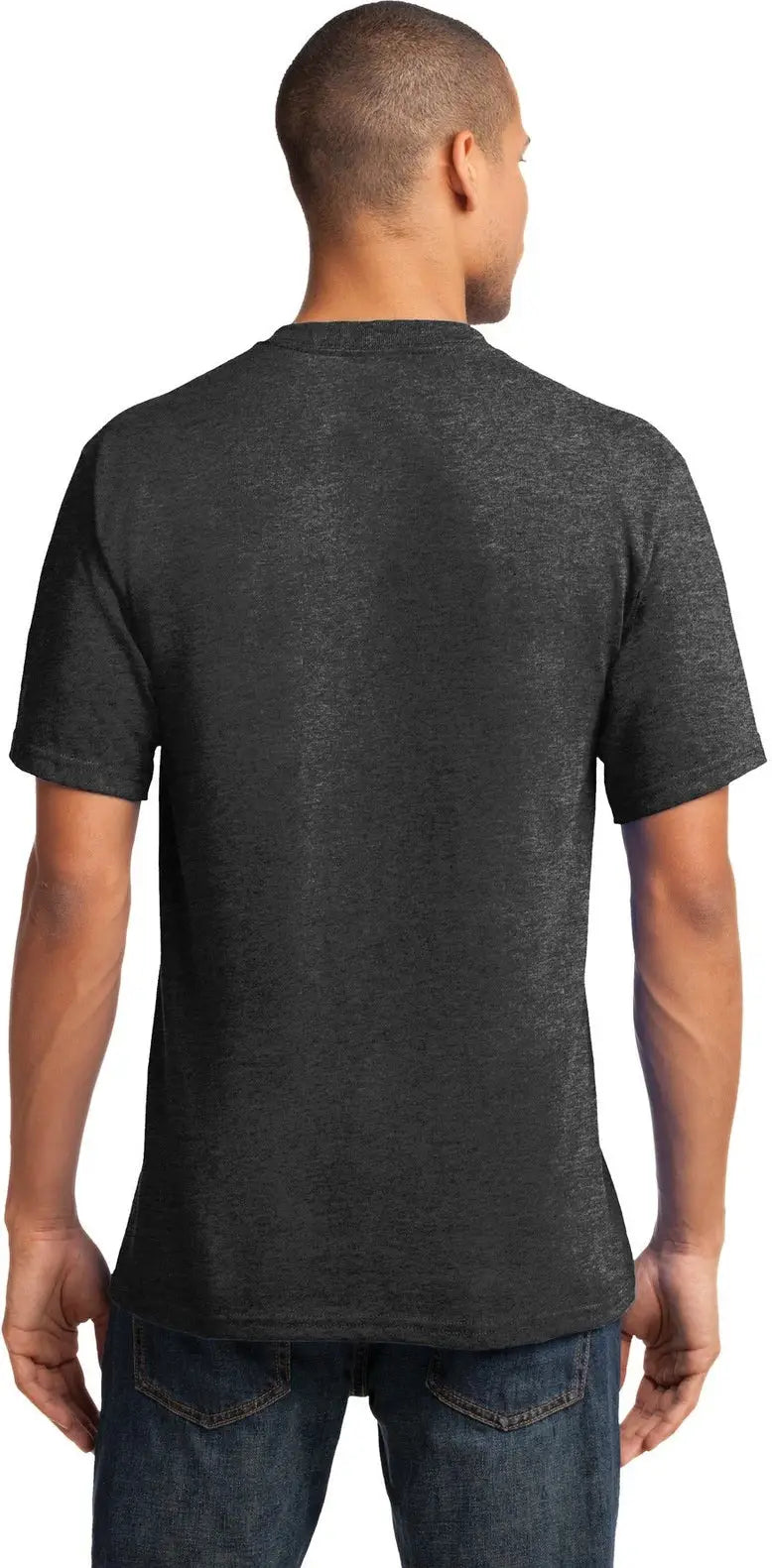 Port & Company Pc54v co Core Cotton V-neck Tee - Dark Heather Gray