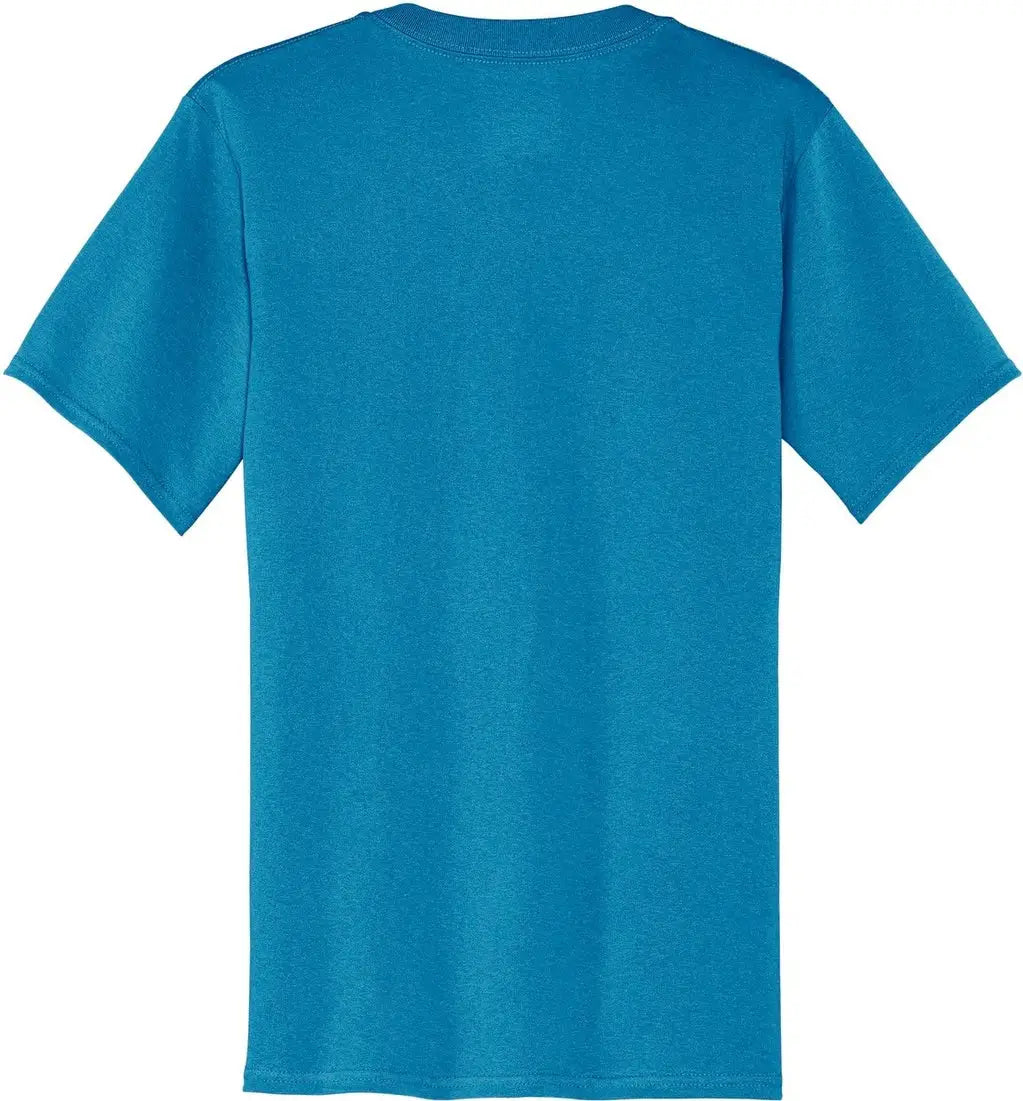 Port & Company Pc54v co Core Cotton V-neck Tee - Neon Blue - Adult s