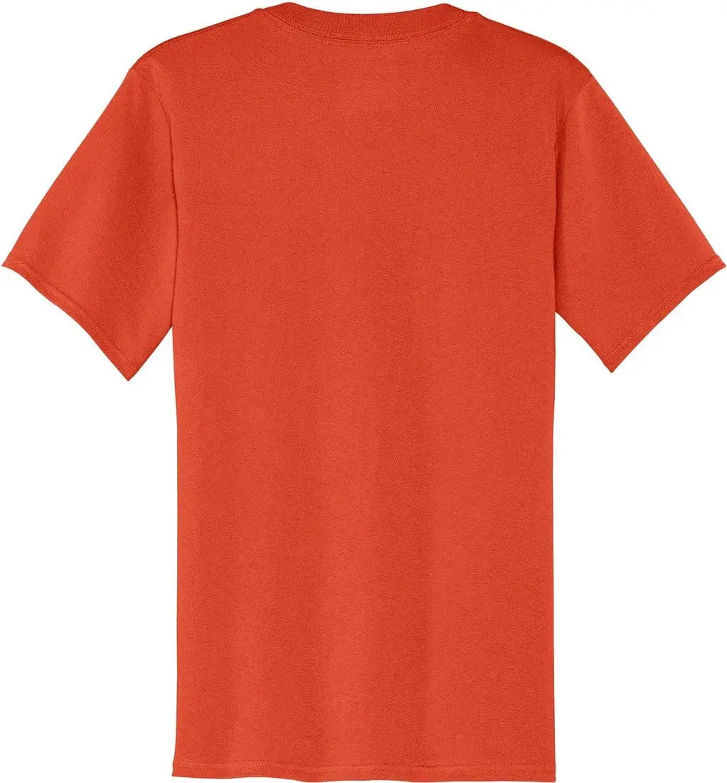 Port & Company Pc54v co Core Cotton V-neck Tee - Orange - Adult s
