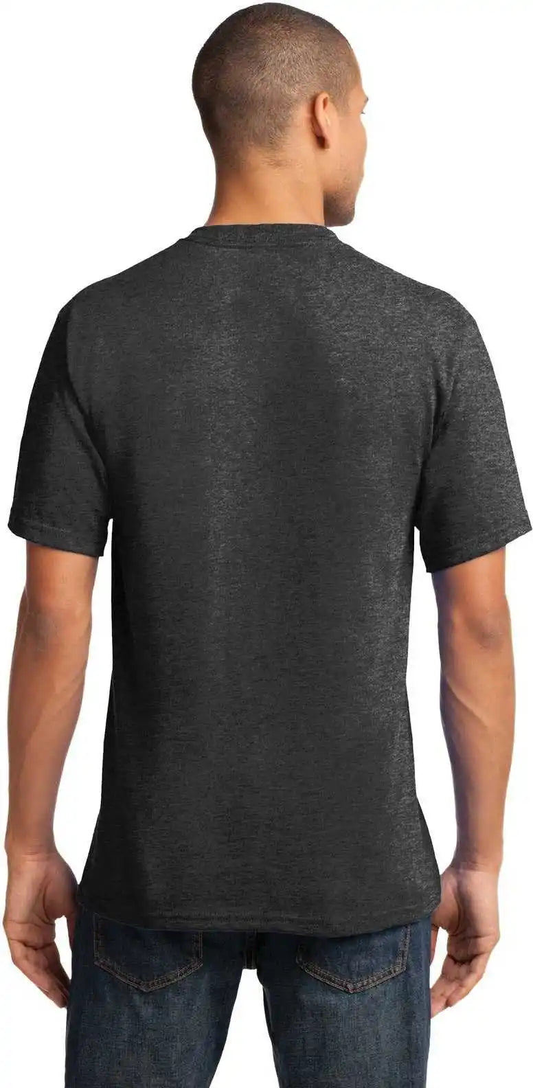 Port & Company Pc54v Core Cotton v Neck Tee Dark Heather Gray