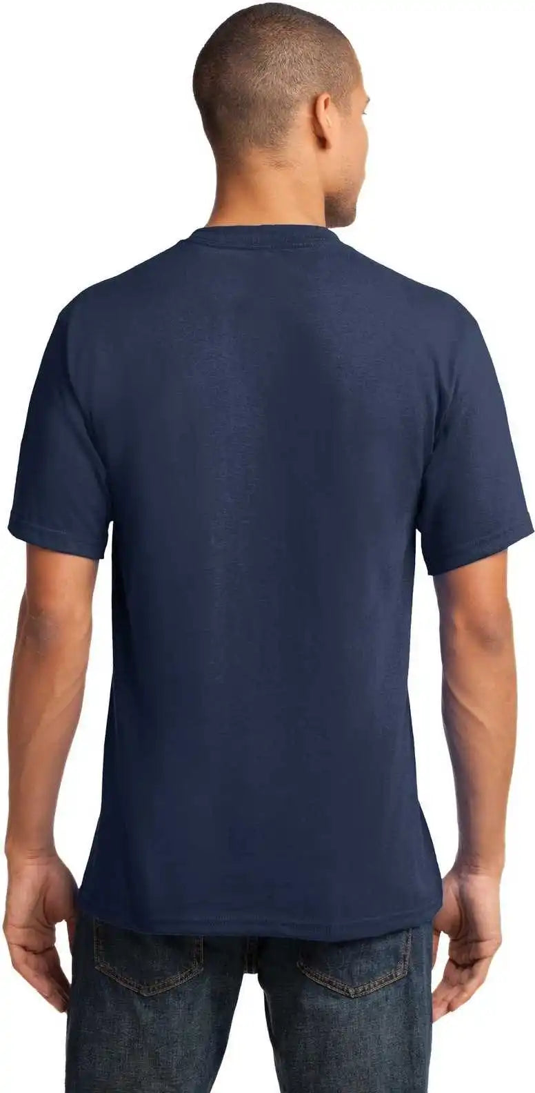 Port & Company Pc54v Core Cotton v Neck Tee Navy