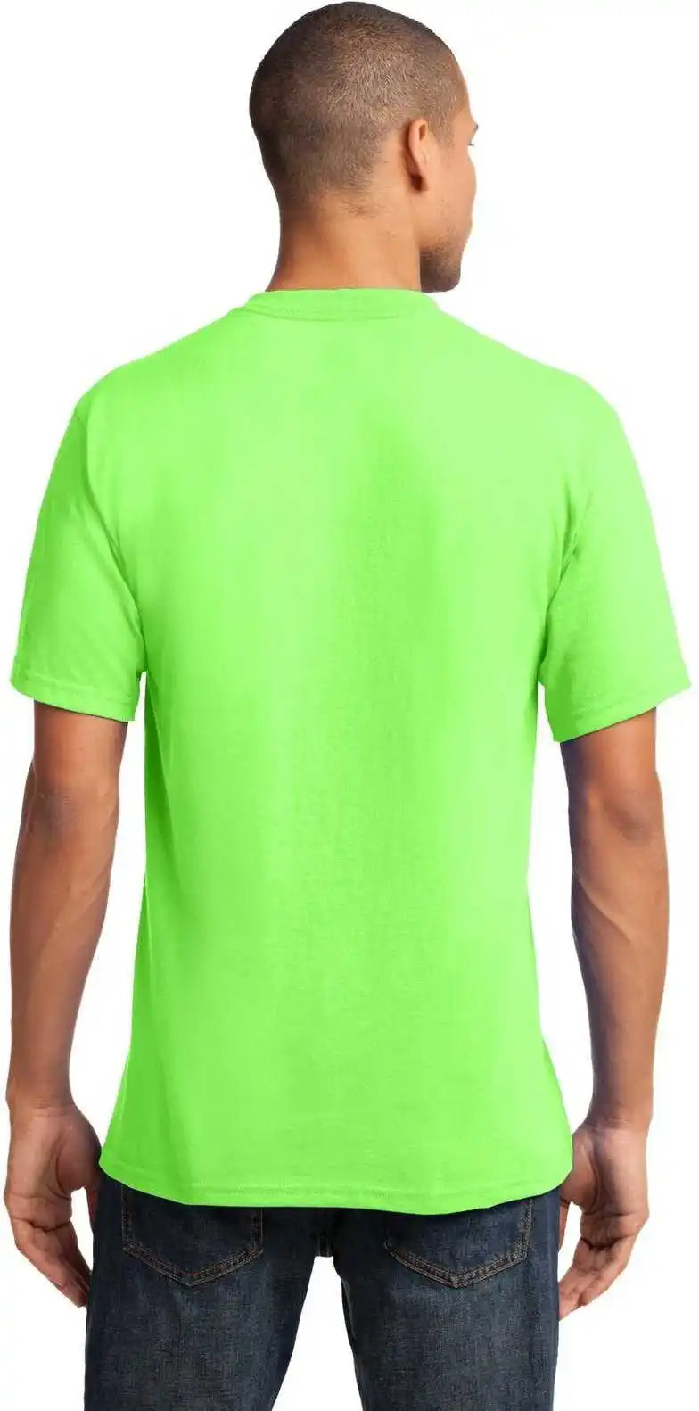 Port & Company Pc54v Core Cotton V-neck Tee - Neon Green