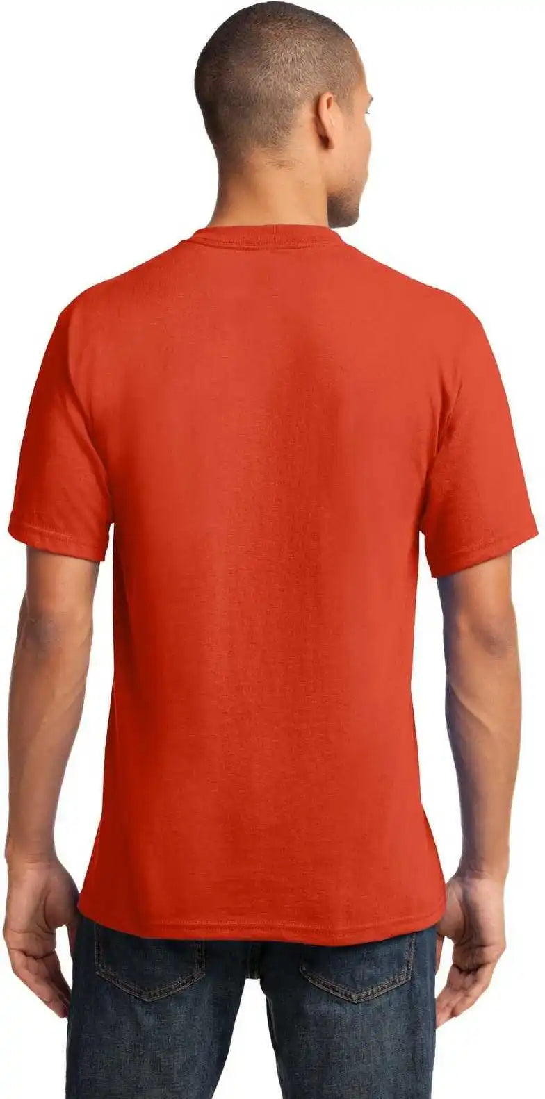 Port & Company Pc54v Core Cotton V-neck Tee - Orange