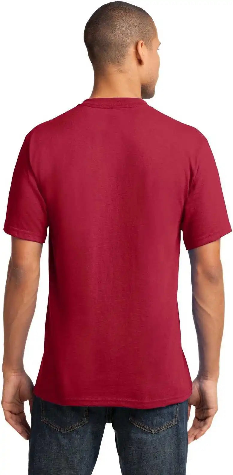 Port & Company Pc54v Core Cotton v Neck Tee Red
