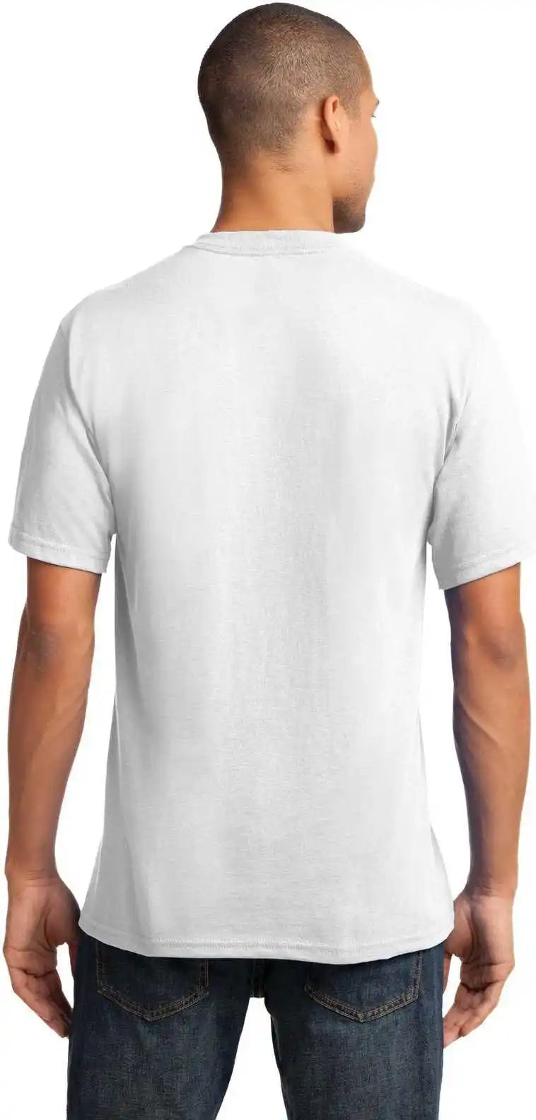Port & Company Pc54v Core Cotton v Neck Tee White