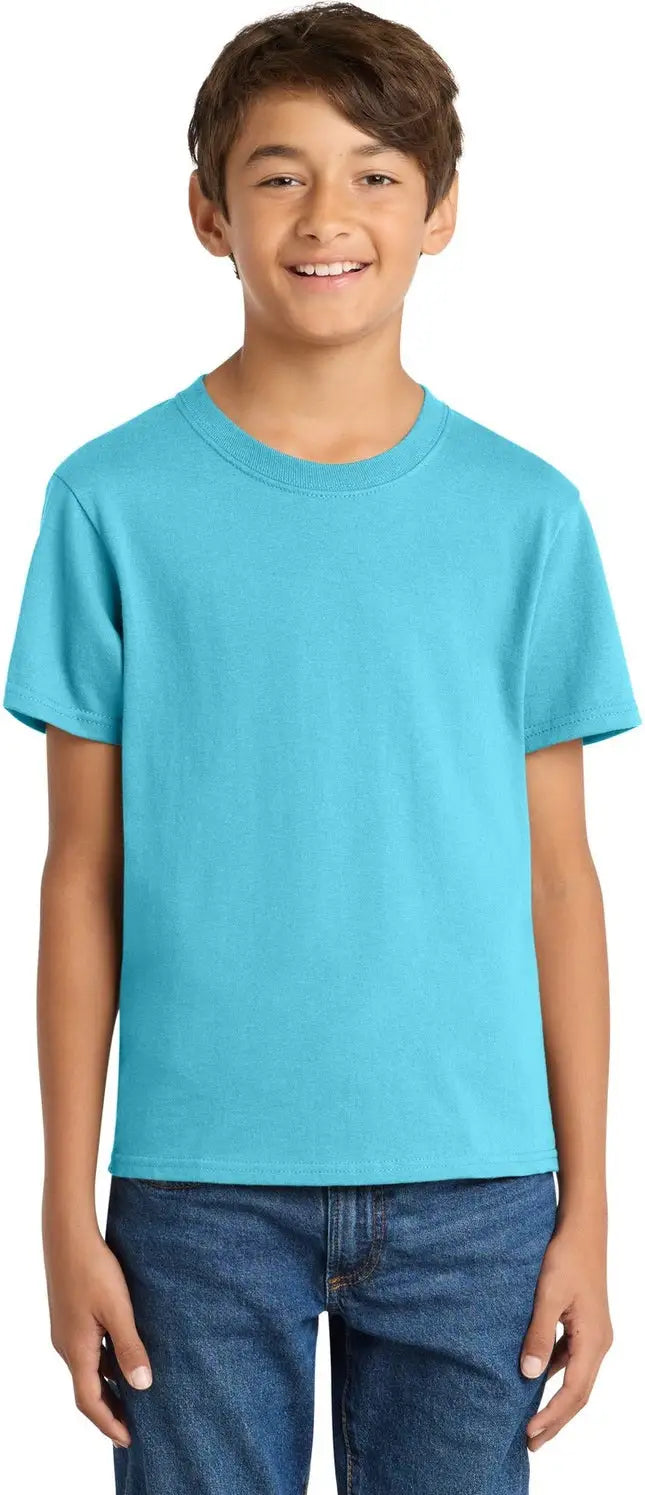 Port & Company Pc54y co Youth Core Cotton Tee - Aquatic Blue