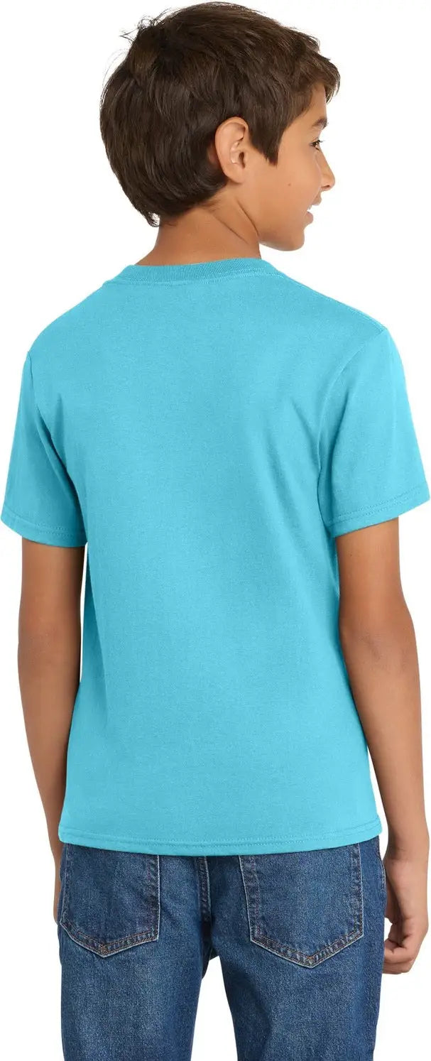 Port & Company Pc54y co Youth Core Cotton Tee - Aquatic Blue