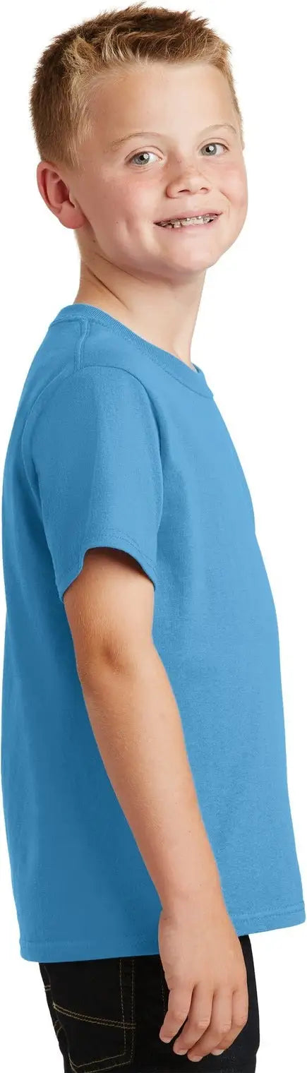 Port & Company Pc54y co Youth Core Cotton Tee - Aquatic Blue