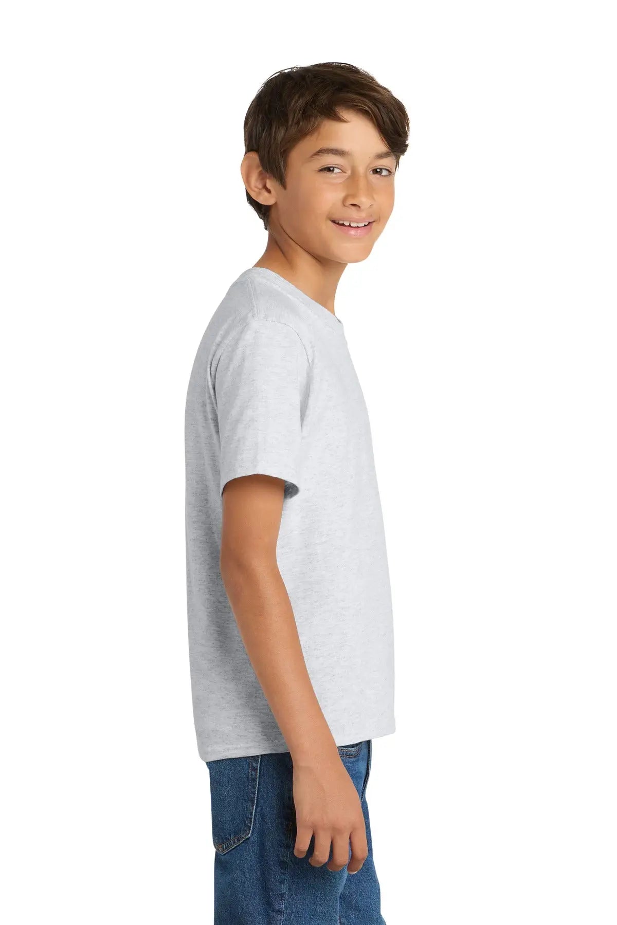 Port & Company Pc54y co Youth Core Cotton Tee - Ash