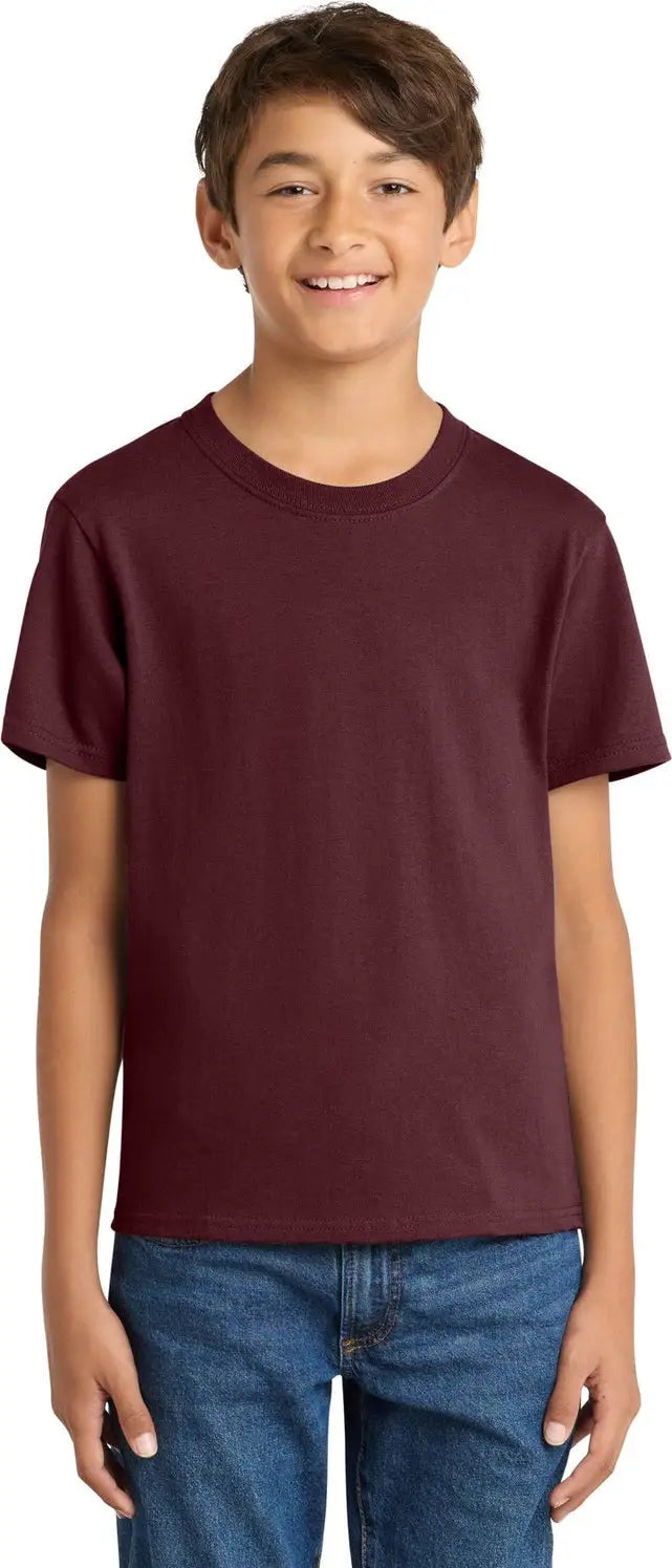 Port & Company Pc54y co Youth Core Cotton Tee - Athletic Maroon