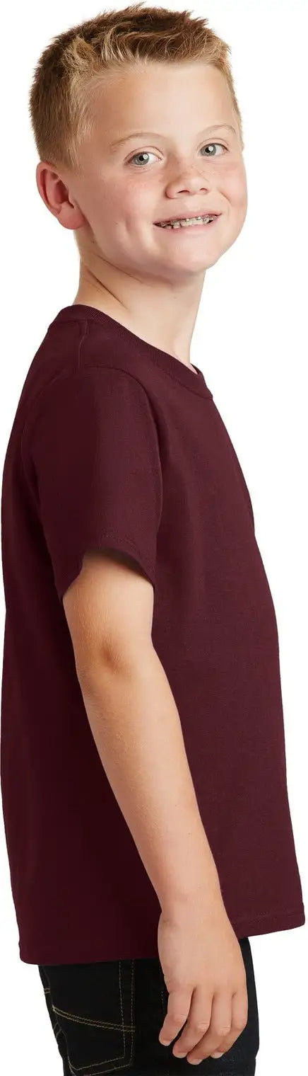 Port & Company Pc54y co Youth Core Cotton Tee - Athletic Maroon
