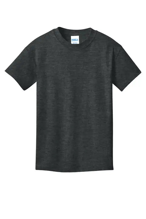 Port & Company Pc54y co Youth Core Cotton Tee - Black Heather