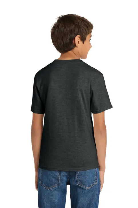 Port & Company Pc54y co Youth Core Cotton Tee - Black Heather