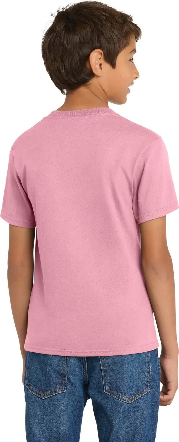 Port & Company Pc54y co Youth Core Cotton Tee - Candy Pink