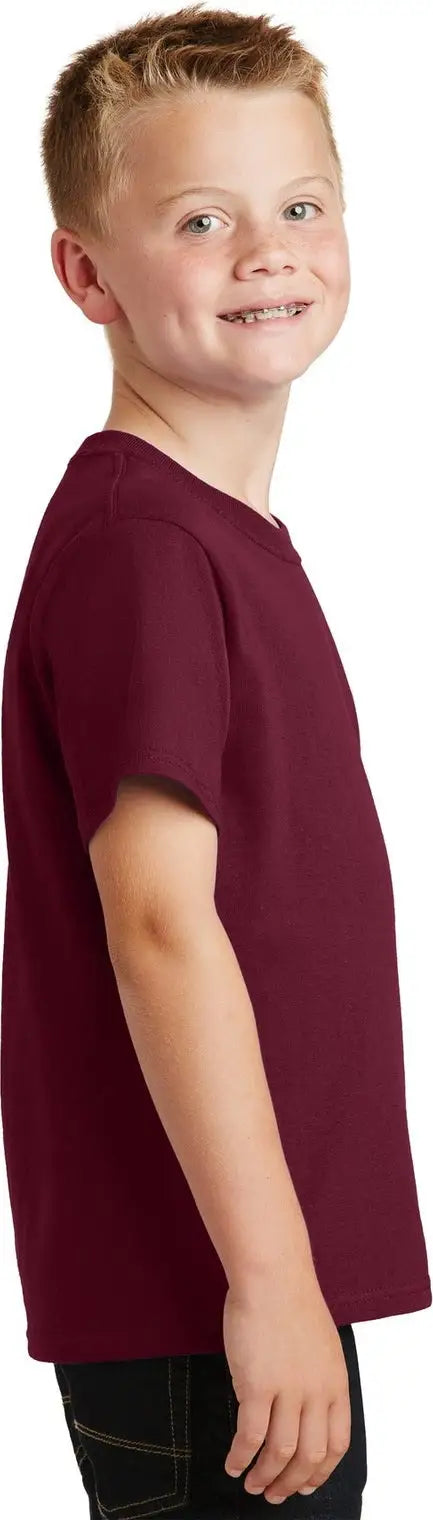 Port & Company Pc54y co Youth Core Cotton Tee - Cardinal