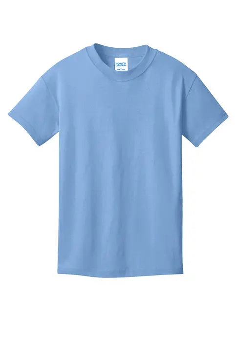 Port & Company Pc54y co Youth Core Cotton Tee - Carolina Blue