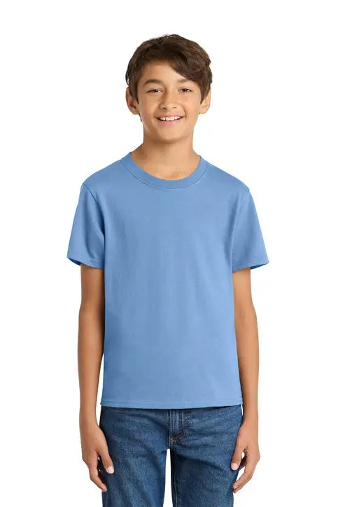Port & Company Pc54y co Youth Core Cotton Tee - Carolina Blue