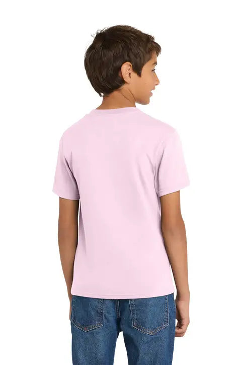 Port & Company Pc54y co Youth Core Cotton Tee - Cherry Blossom
