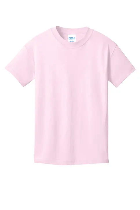 Port & Company Pc54y co Youth Core Cotton Tee - Cherry Blossom