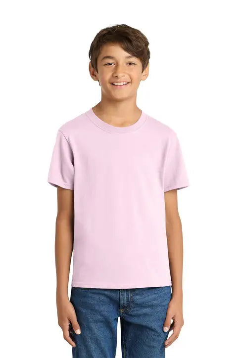 Port & Company Pc54y co Youth Core Cotton Tee - Cherry Blossom - Xs