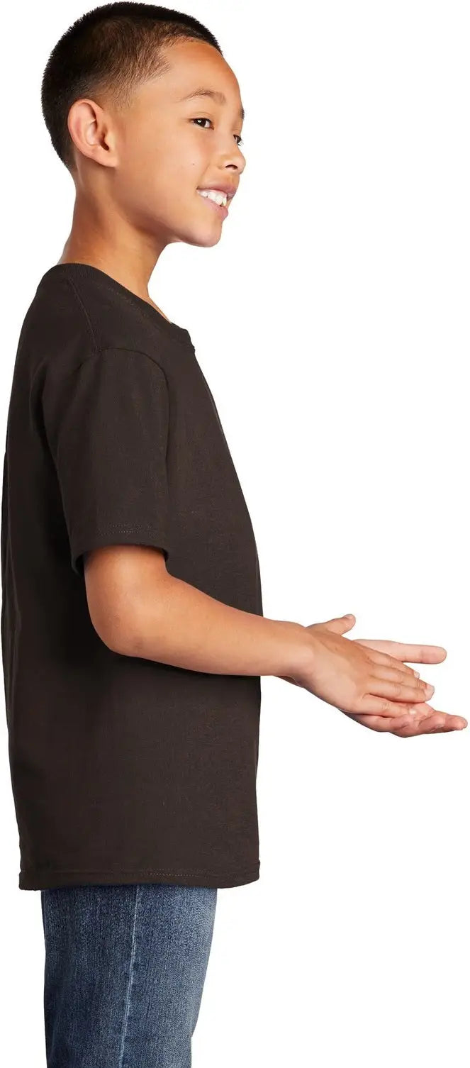 Port & Company Pc54y co Youth Core Cotton Tee - Dark Chocolate Brown