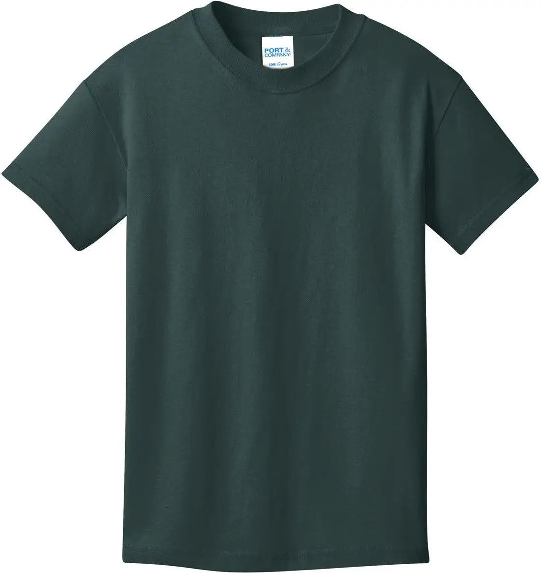Port & Company Pc54y co Youth Core Cotton Tee - Dark Green
