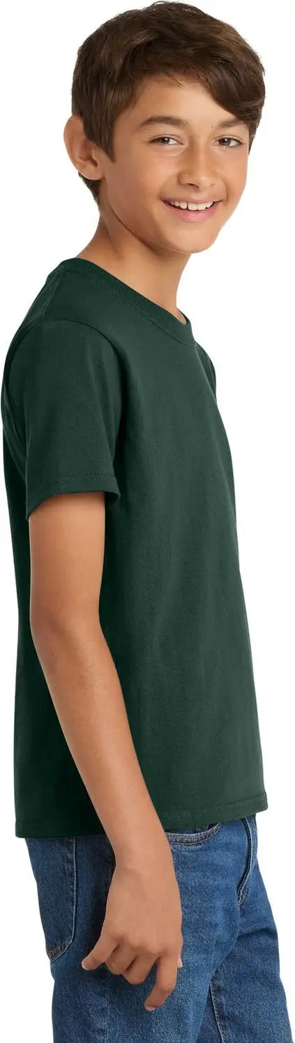 Port & Company Pc54y co Youth Core Cotton Tee - Dark Green