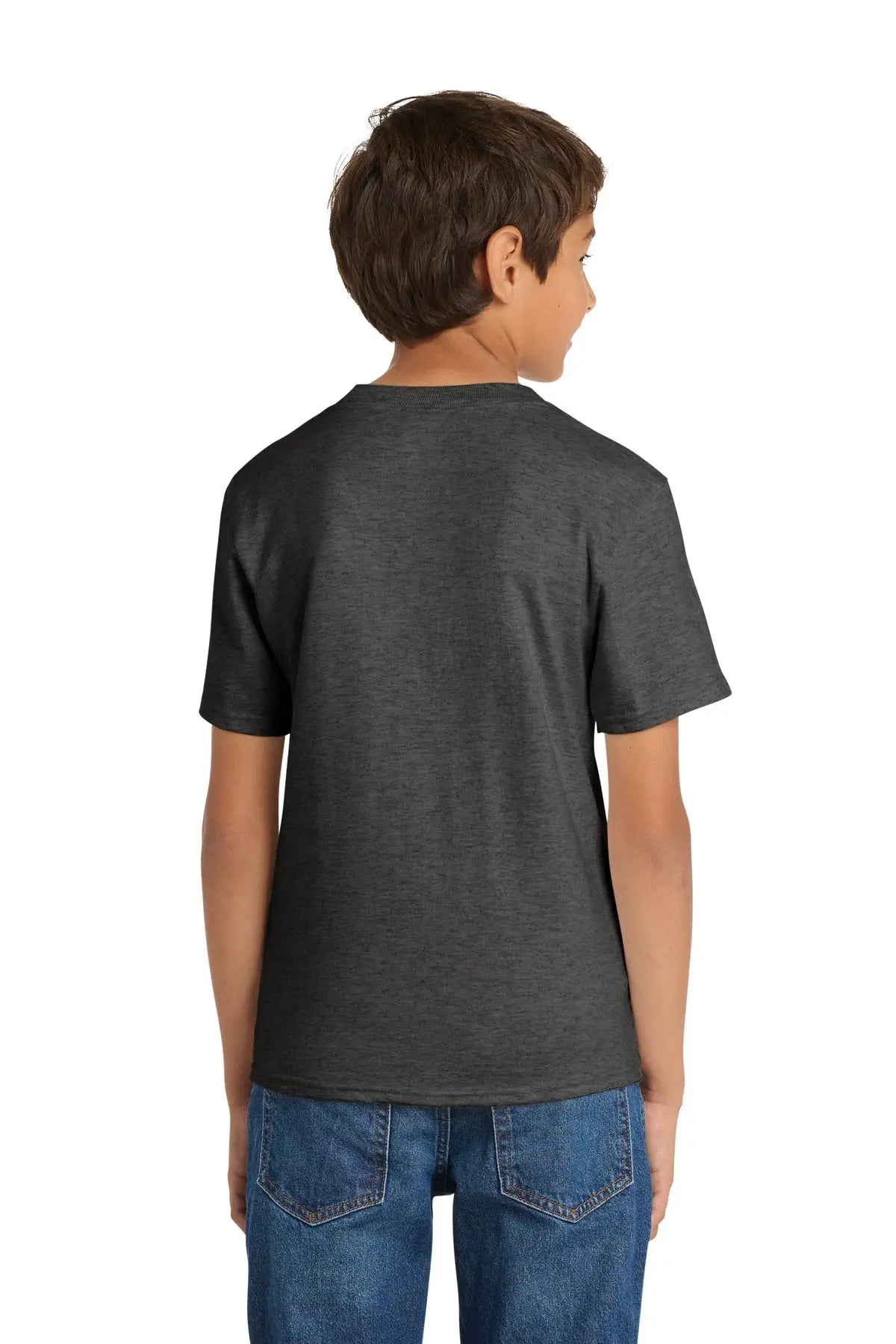 Port & Company Pc54y co Youth Core Cotton Tee - Dark Heather Gray