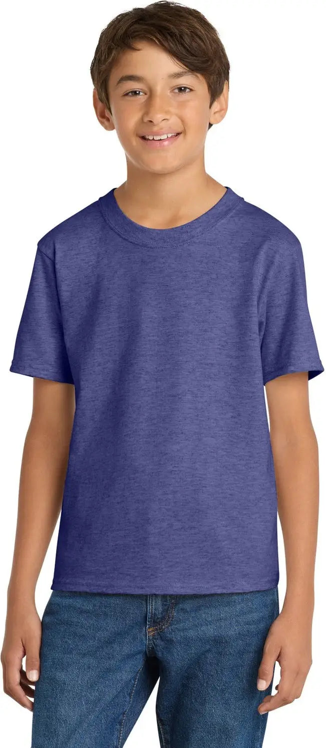 Port & Company Pc54y co Youth Core Cotton Tee - Heather Purple