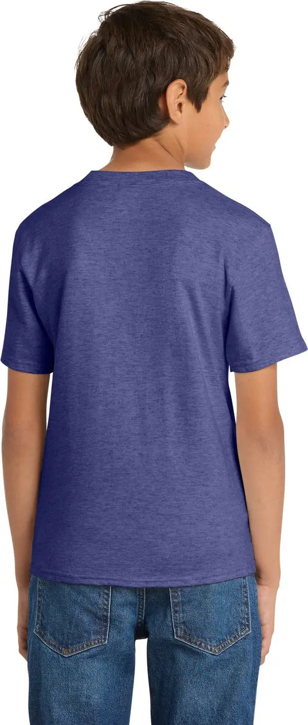 Port & Company Pc54y co Youth Core Cotton Tee - Heather Purple