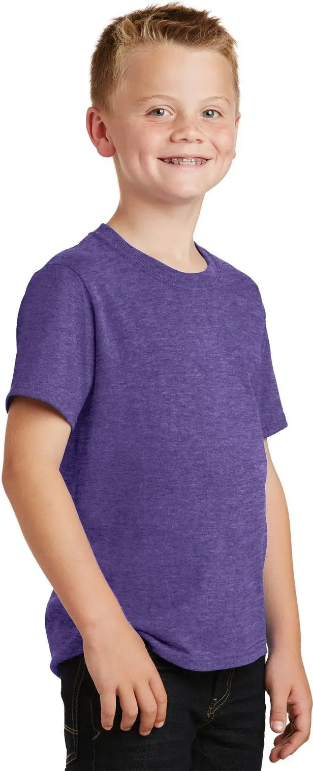 Port & Company Pc54y co Youth Core Cotton Tee - Heather Purple