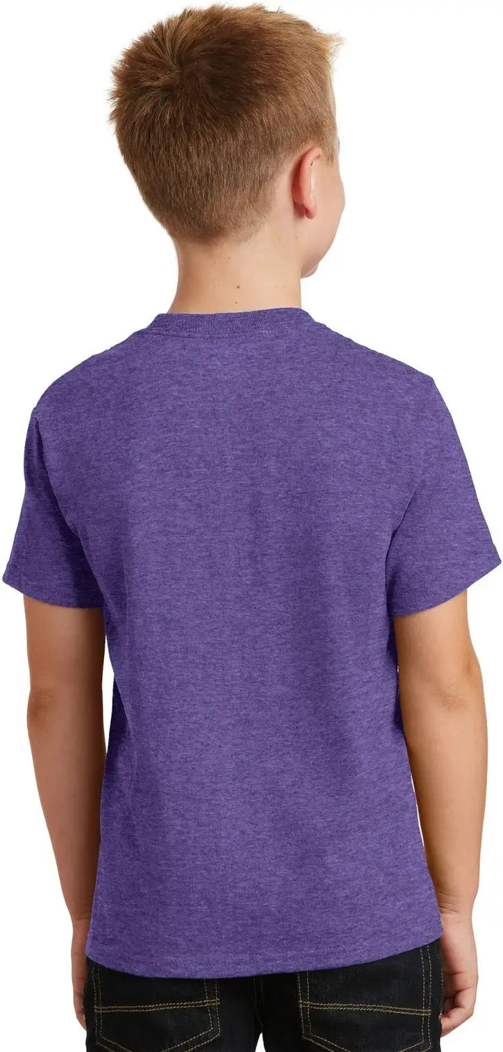 Port & Company Pc54y co Youth Core Cotton Tee - Heather Purple