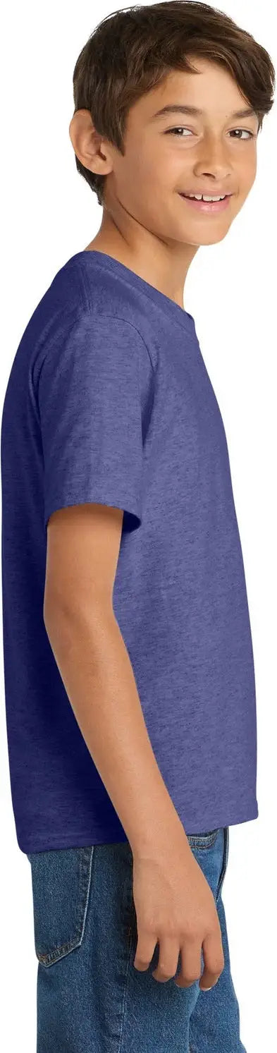 Port & Company Pc54y co Youth Core Cotton Tee - Heather Purple